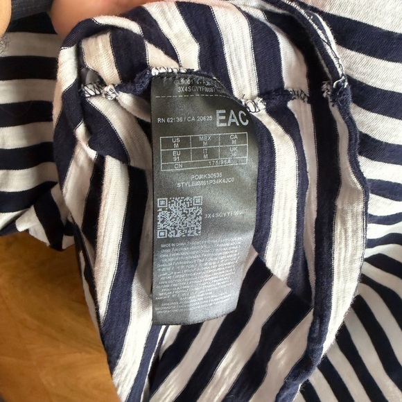 Guess x ASAP Rocky Striped navy and White T-Shirt vintage - Picture 7 of 9